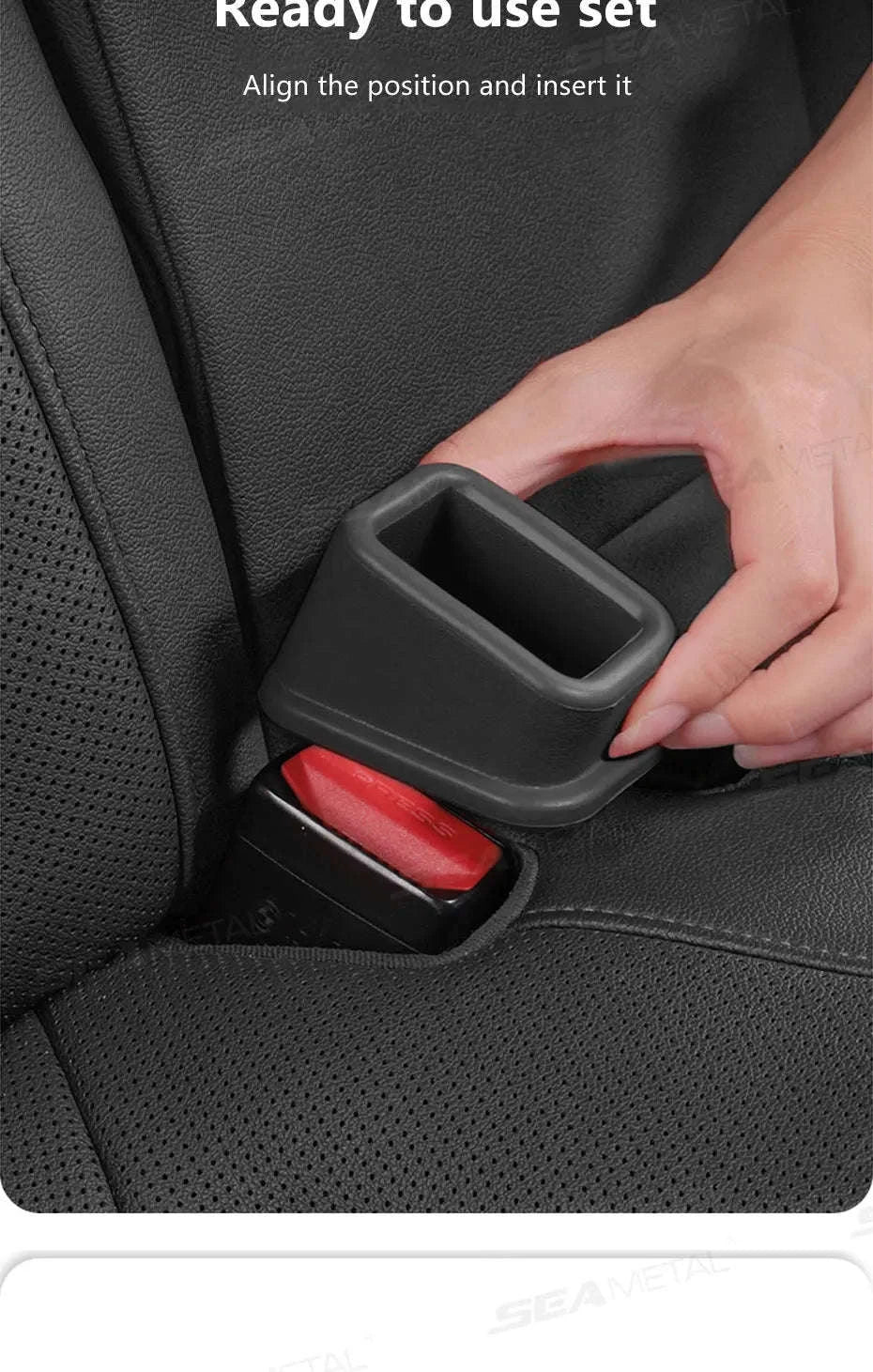 2-Piece Car Seat Belt Buckle Cover-Brown