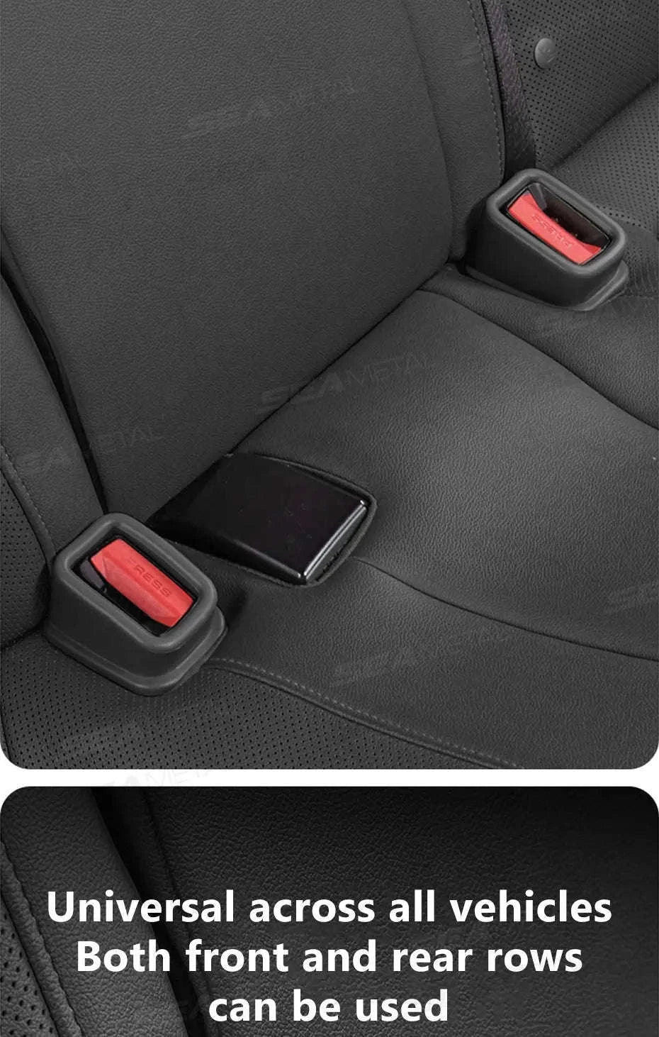 2-Piece Car Seat Belt Buckle Cover-Brown