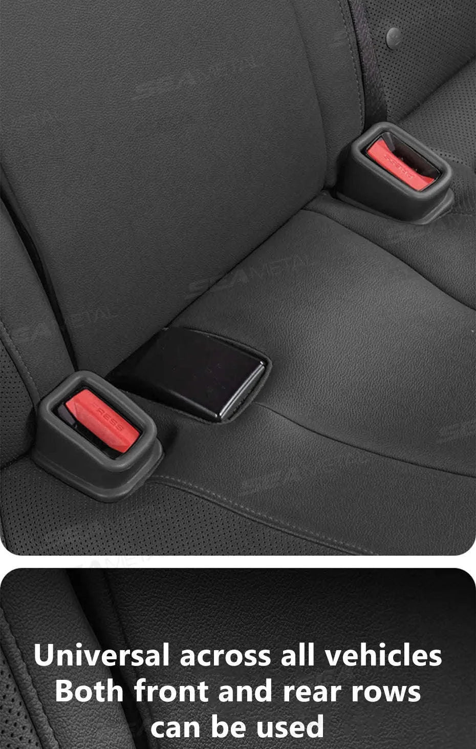 2-Piece Car Seat Belt Buckle Cover-Brown