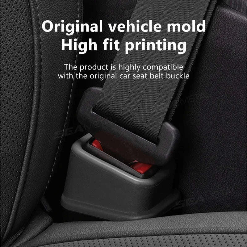 2-Piece Car Seat Belt Buckle Cover-Brown