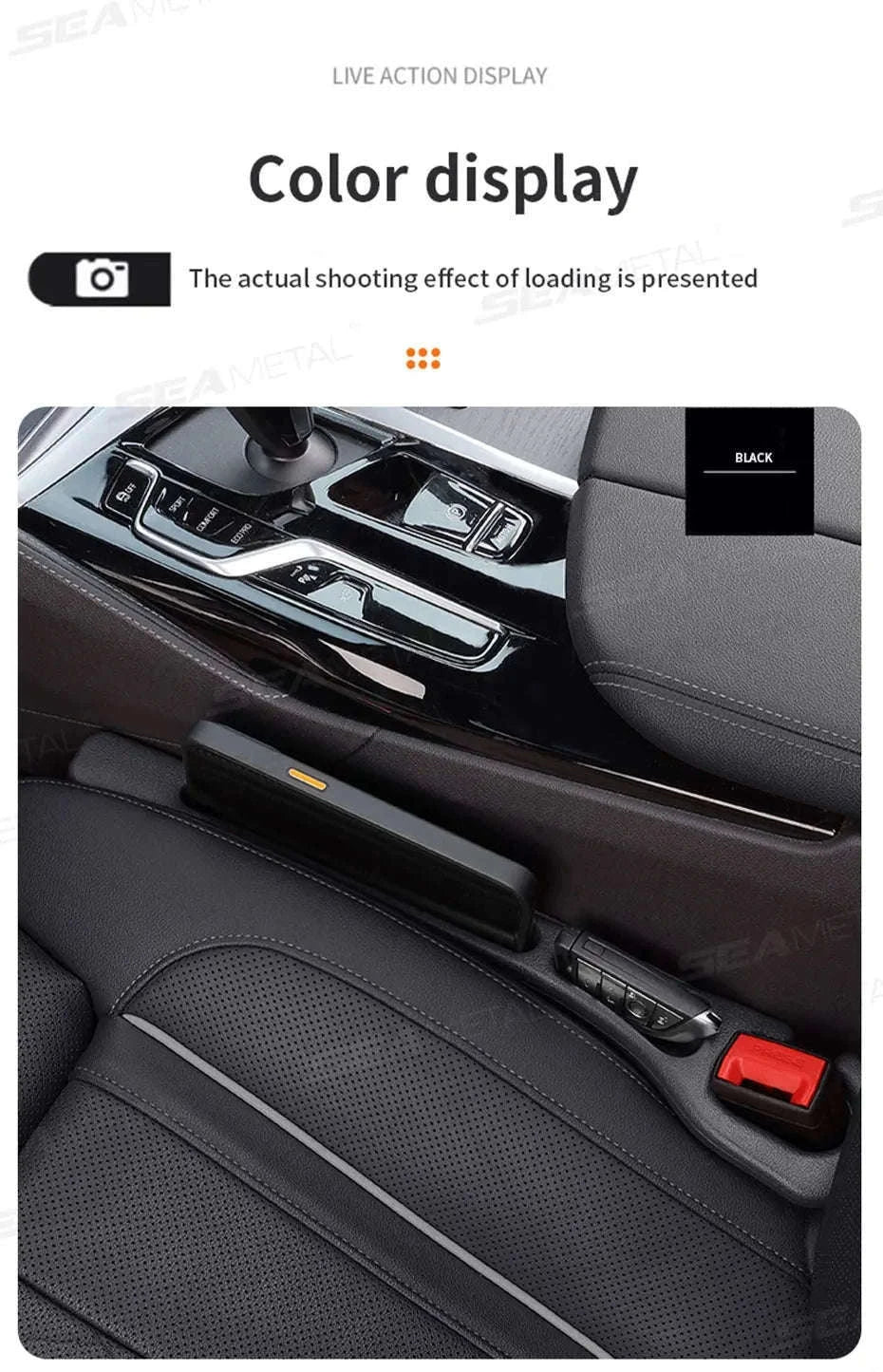 2-Piece Car Seat Gap Filler Organizer with Storage Slot-Beige 2pcs