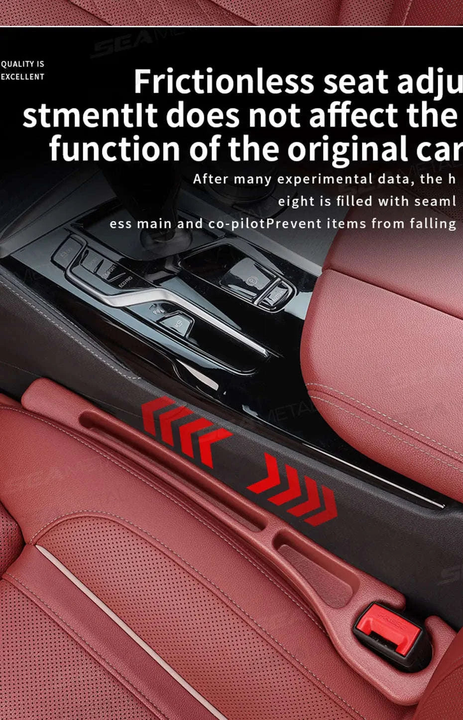 2-Piece Car Seat Gap Filler Organizer with Storage Slot-Beige 2pcs