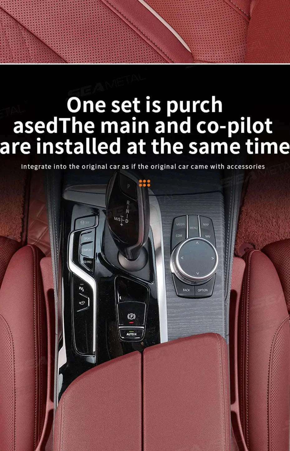 2-Piece Car Seat Gap Filler Organizer with Storage Slot-Beige 2pcs