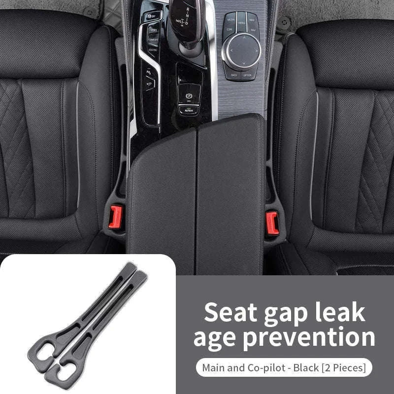 2-Piece Car Seat Gap Filler Organizer with Storage Slot-Beige 2pcs