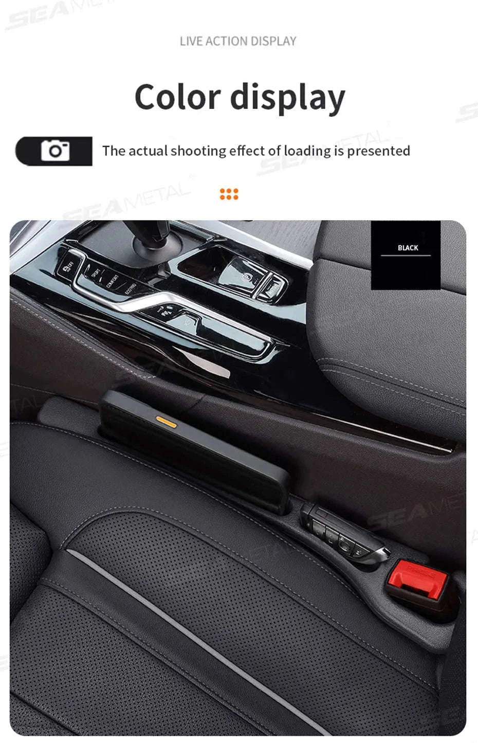 2-Piece Car Seat Gap Filler Organizer with Storage Slot-Beige 2pcs