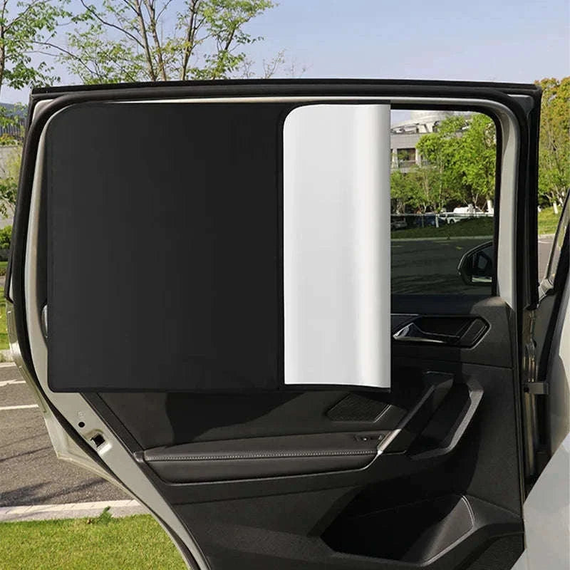2-Piece Car Side Window Sun Shade Curtain-Back 2pcs