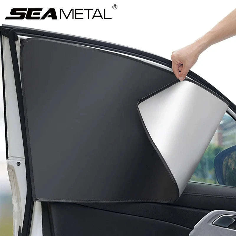 2-Piece Car Side Window Sun Shade Curtain-Back 2pcs