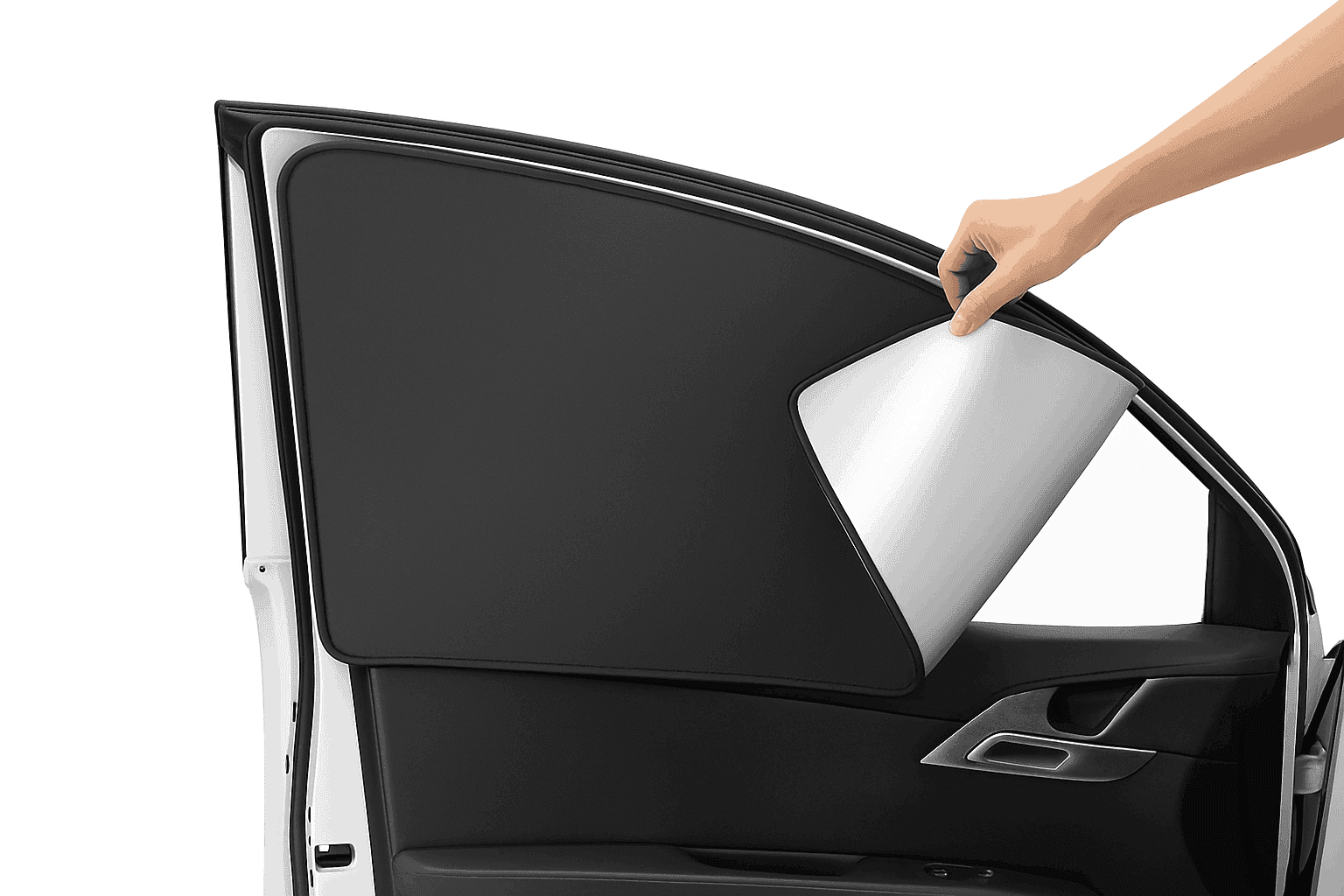 2-Piece Car Side Window Sun Shade Curtain-Back 2pcs