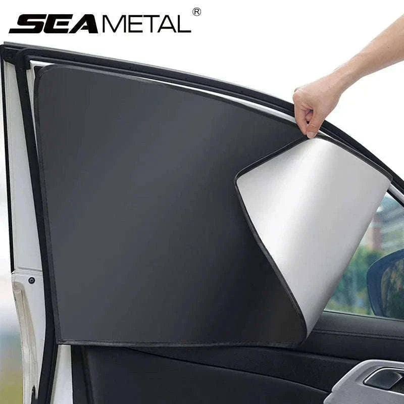 2-Piece Car Side Window Sun Shade Curtain-Back 2pcs