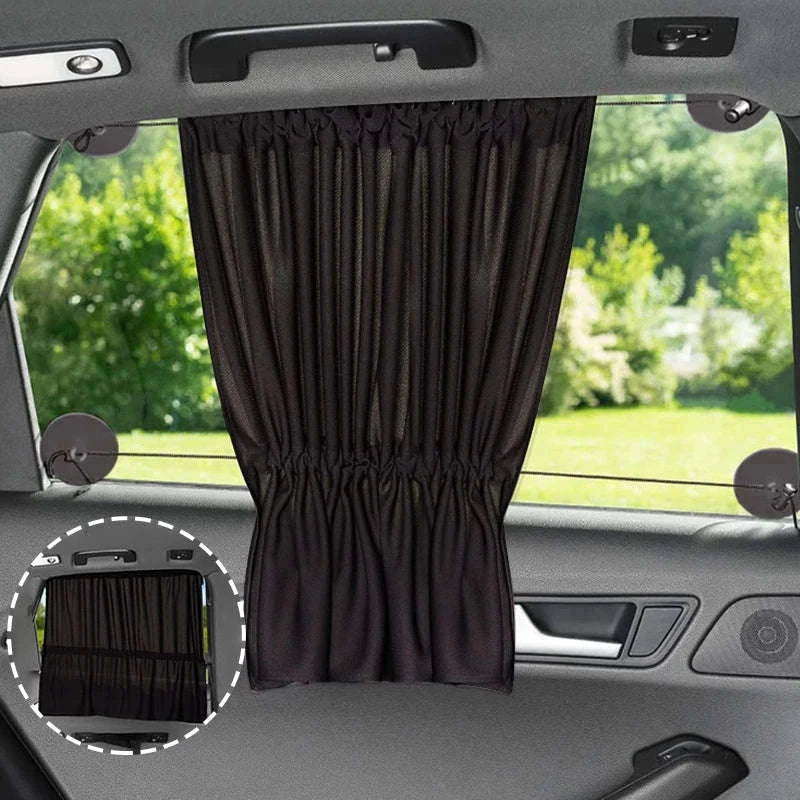 2-Piece Car Side Window Sun Shade Curtains-2pcs