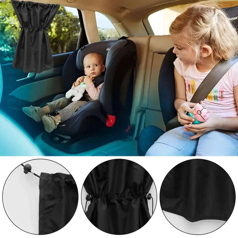 2-Piece Car Side Window Sun Shade Curtains-2pcs