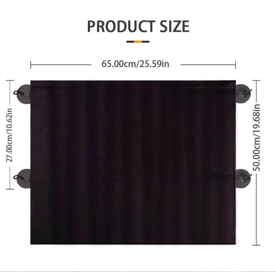 2-Piece Car Side Window Sun Shade Curtains-2pcs