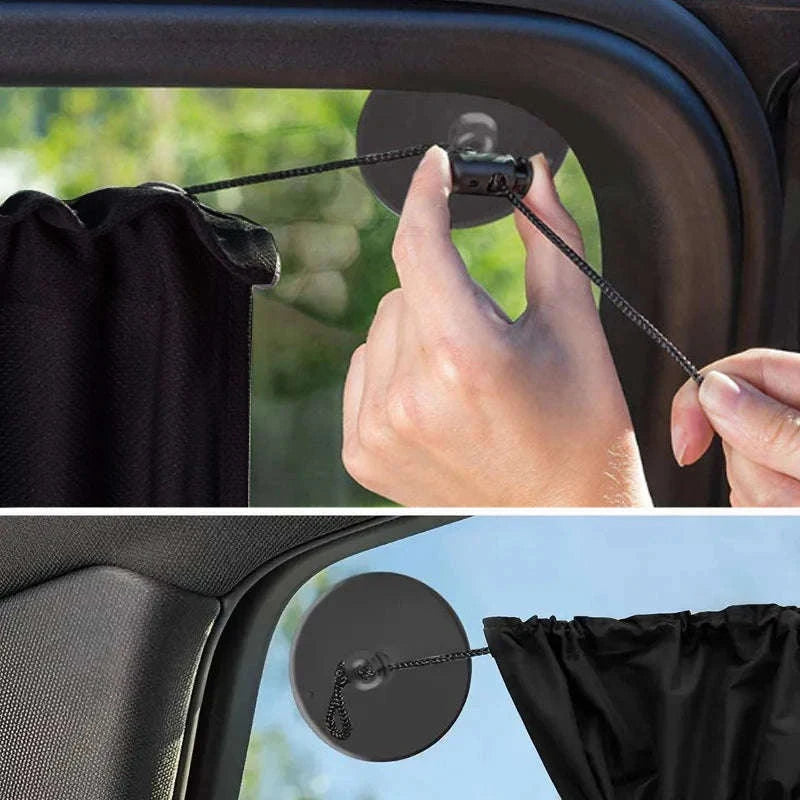 2-Piece Car Side Window Sun Shade Curtains-2pcs