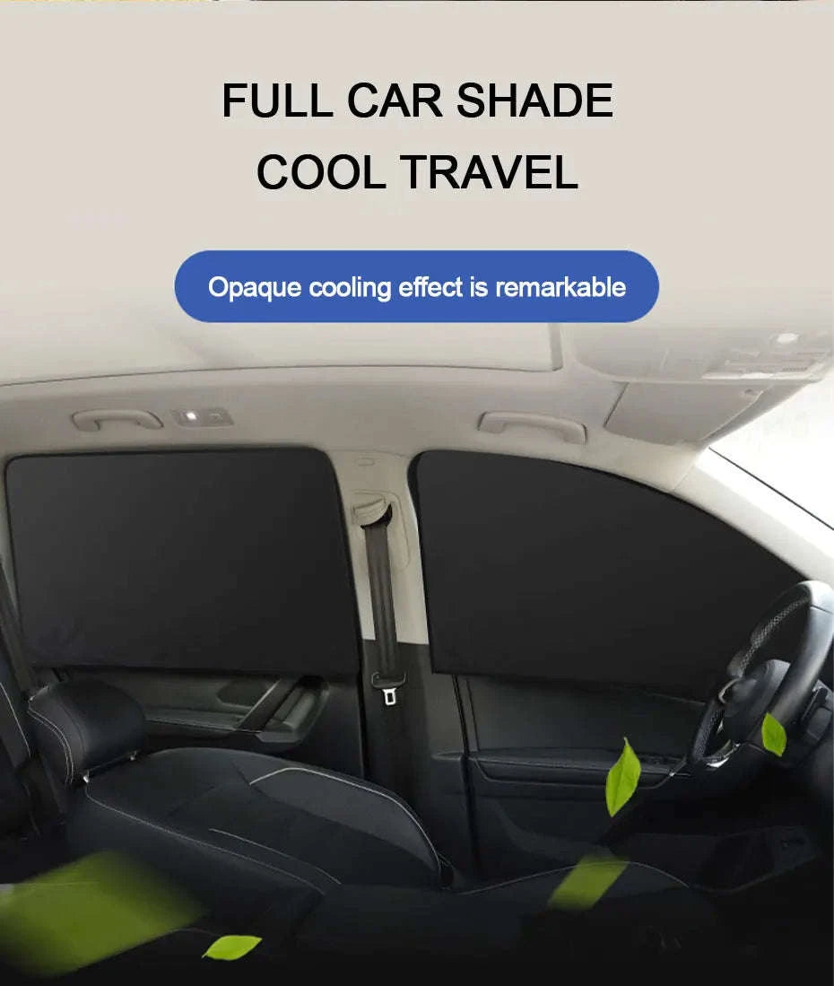 2-Piece Car Side Window Sun Shade Curtains-Front left and right