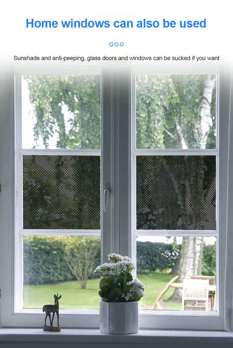 2-Piece Car Side Window Sun Shade Film-63CM