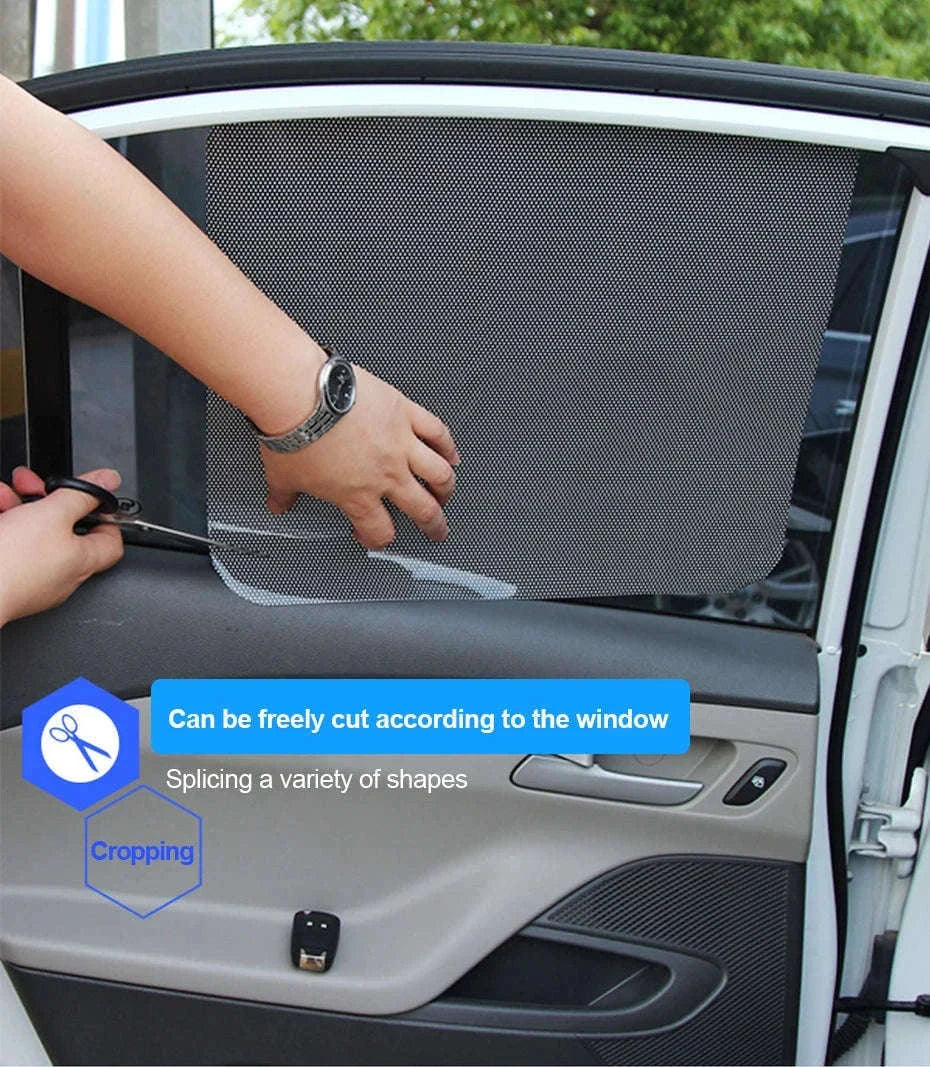 2-Piece Car Side Window Sun Shade Film-63CM