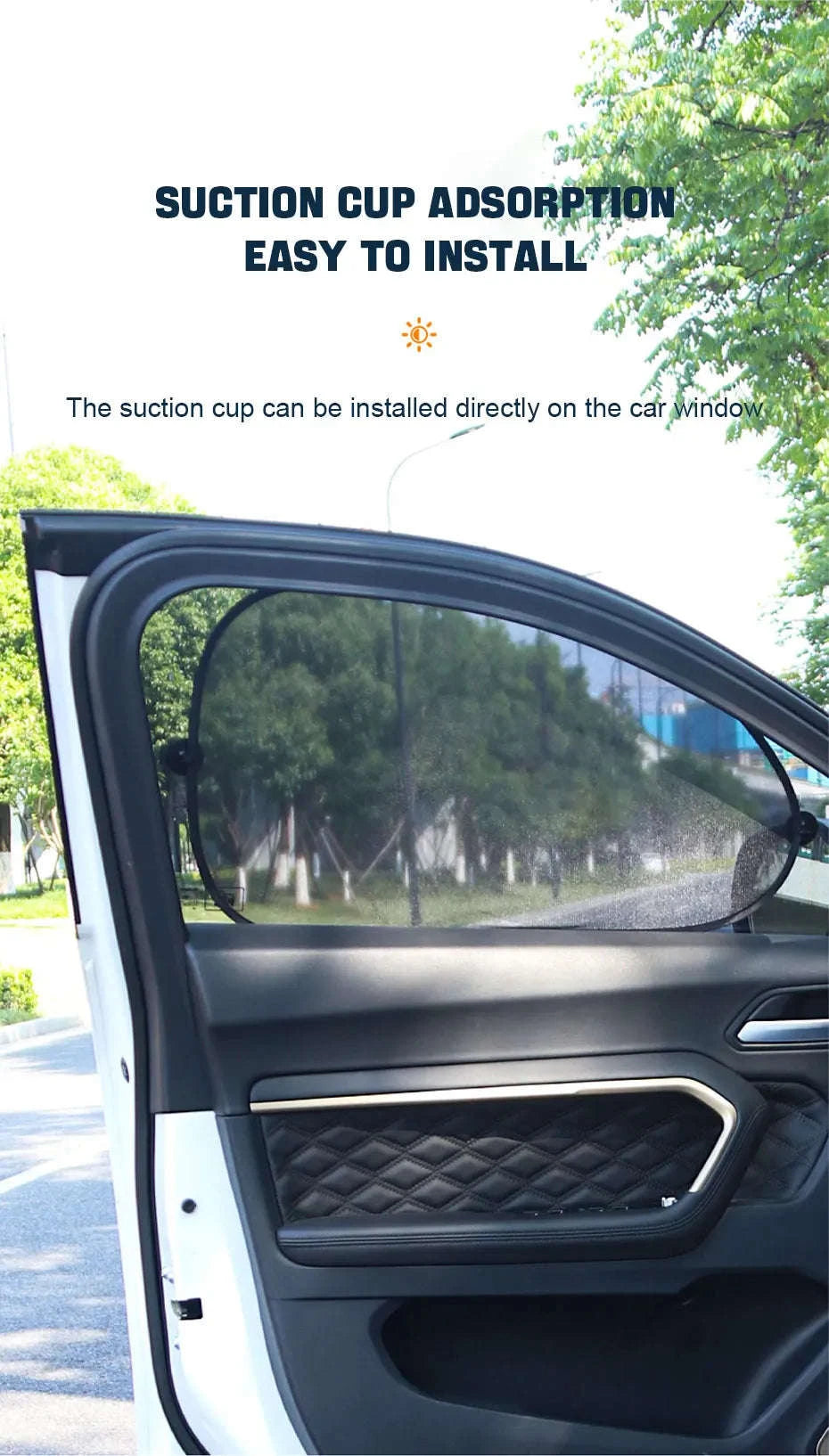 2-Piece Car Side Window Sun Shade-Rear 2pcs