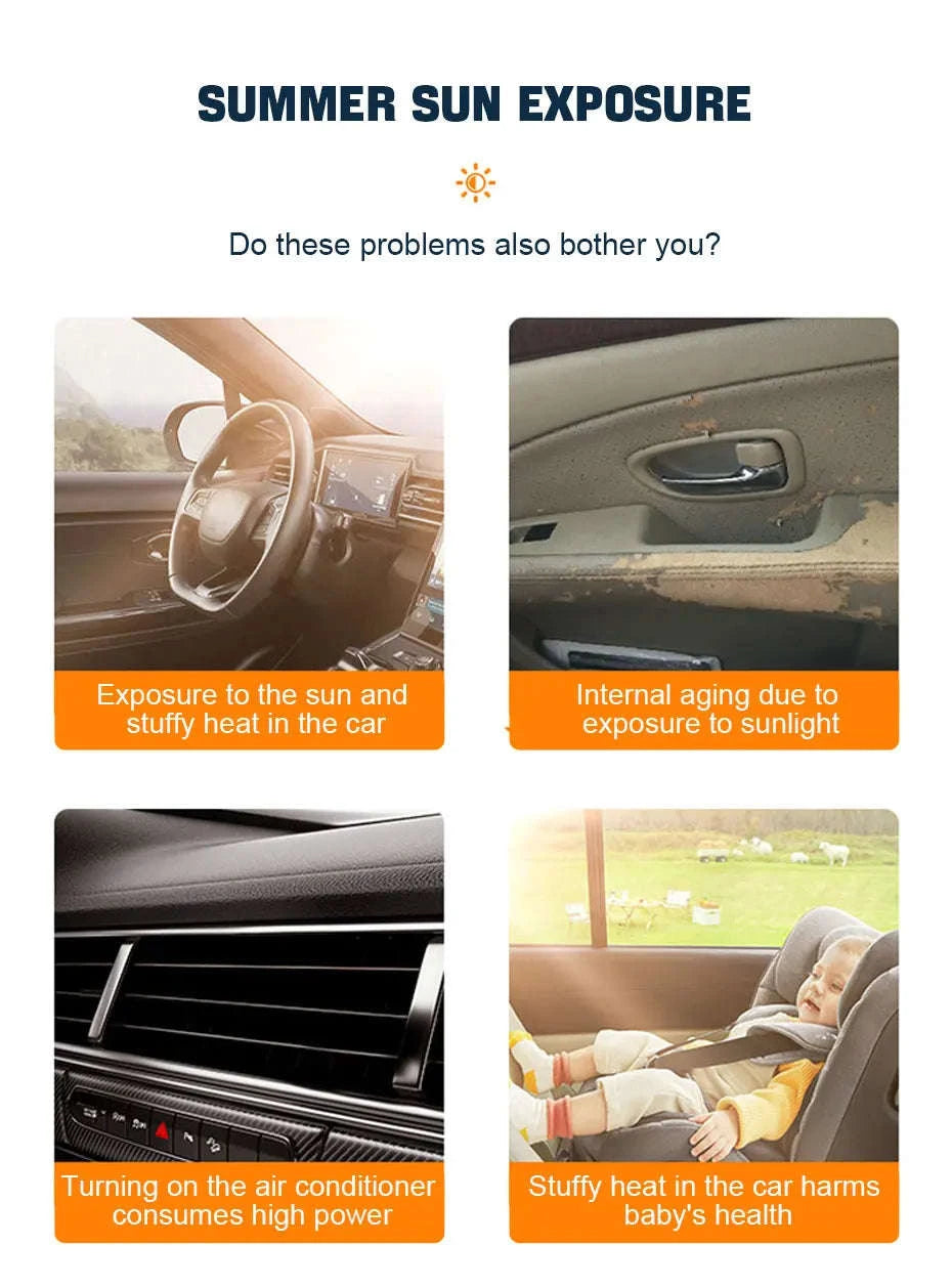 2-Piece Car Side Window Sun Shade-Rear 2pcs