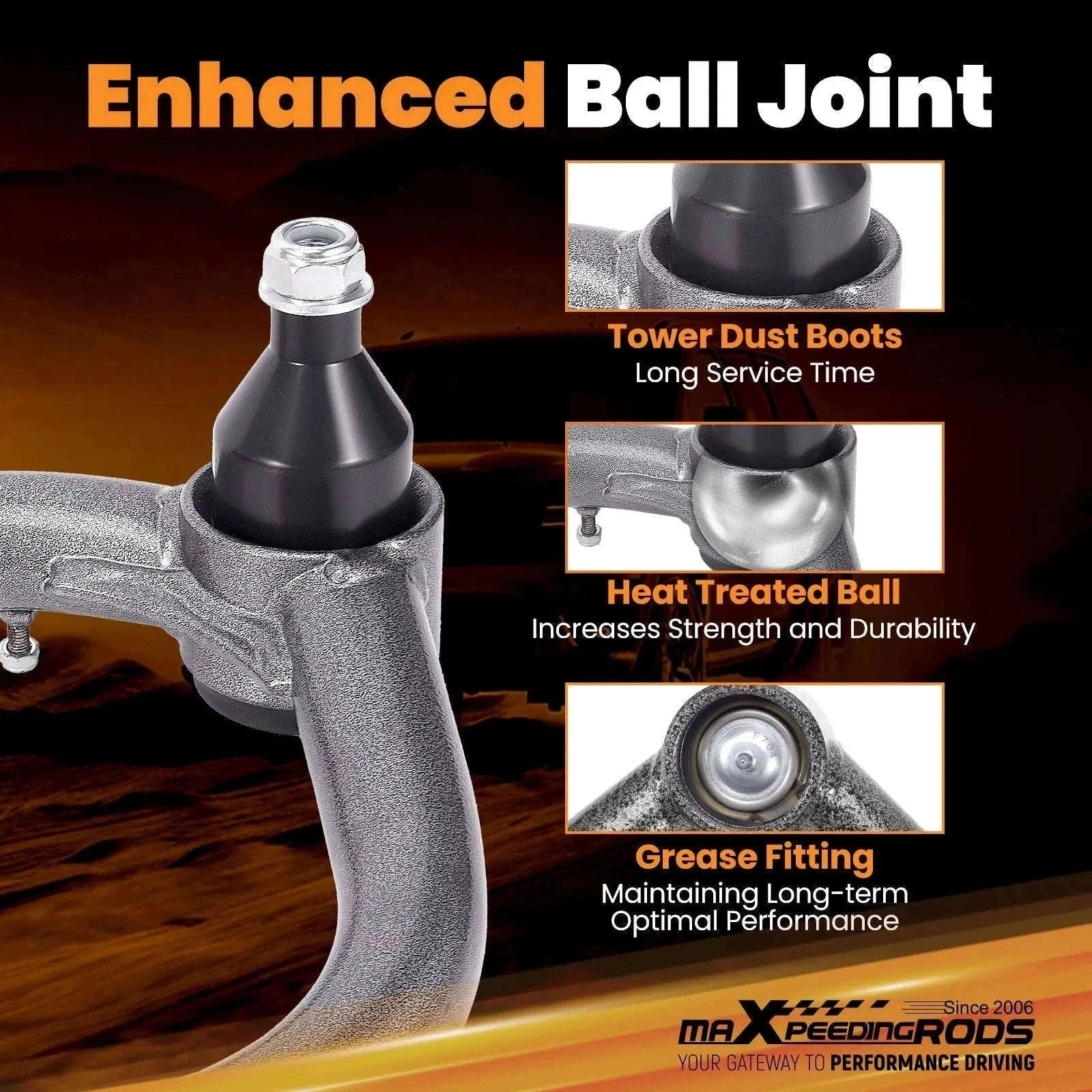 2-Piece Front Upper Control Arms for 2-4 in Lift-United States