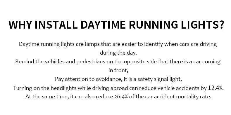 2-Piece LED Car Daytime Running Light Strip 12V-34.5CM / WhiteYellowBlue
