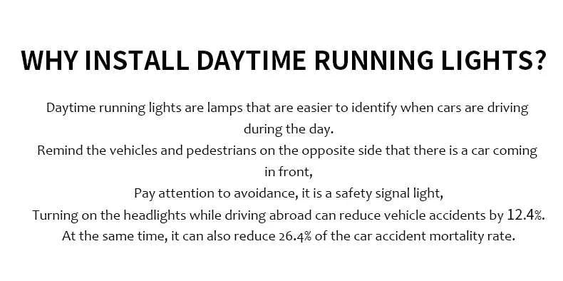 2-Piece LED Car Daytime Running Light Strip 12V-34.5CM / WhiteYellowBlue