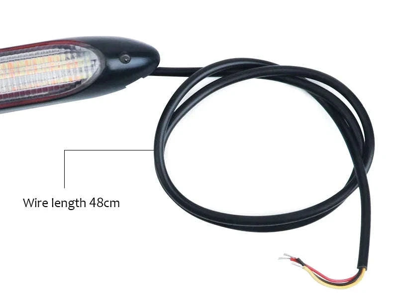 2-Piece LED Car Daytime Running Light Strip 12V-34.5CM / WhiteYellowBlue