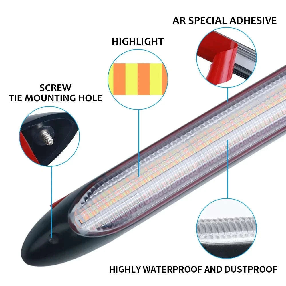 2-Piece LED Car Daytime Running Light Strip 12V-34.5CM / WhiteYellowBlue