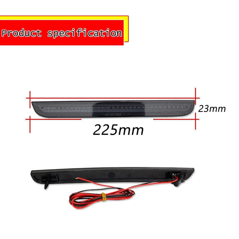 2-Piece LED Rear Bumper Reflector Lights, Smoked or Red Lens-Smoked Lens