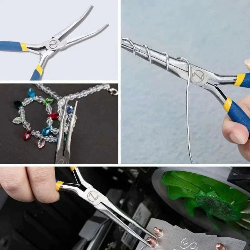 2-Piece Mini Needle Nose Pliers Set with Comfort Grip-Default Title