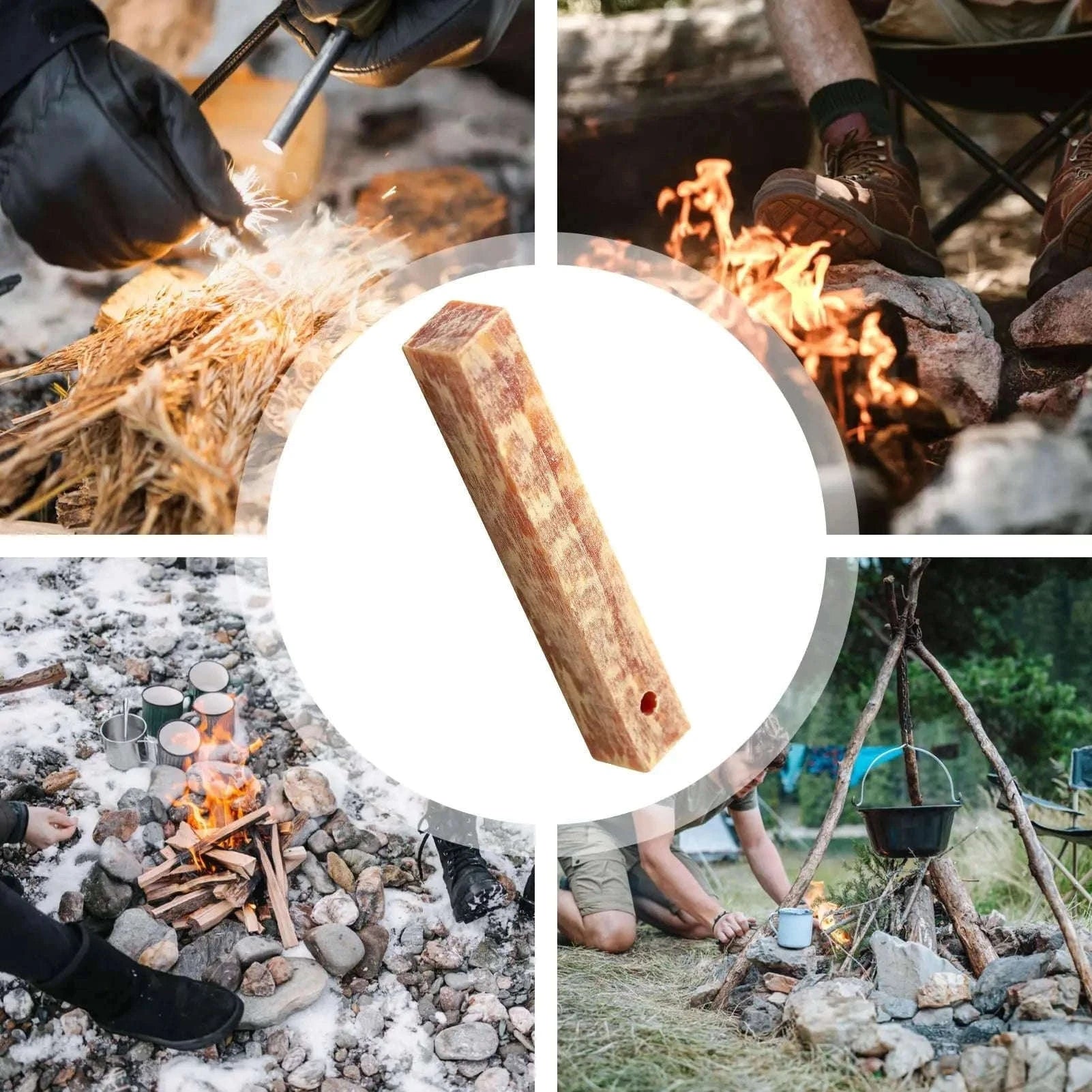 2-Piece Pure Natural Pine Wood Fire Starter Matches-2 Pcs