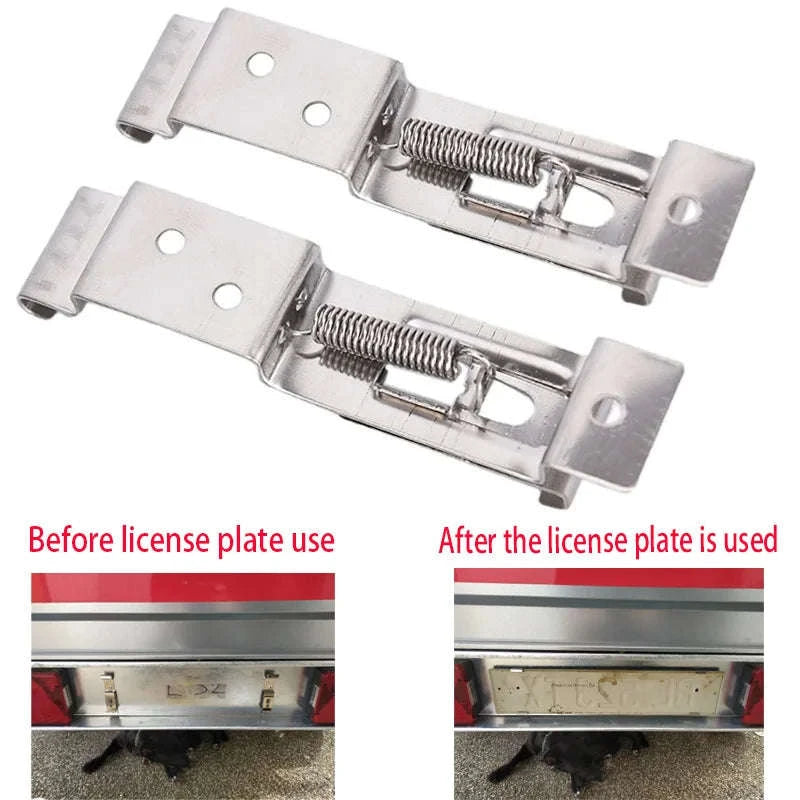 2-Piece Rectangular Stainless Steel License Plate Brackets-Germany