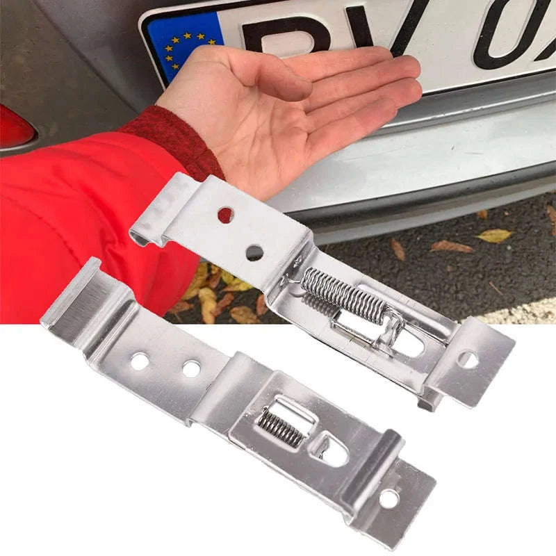 2-Piece Rectangular Stainless Steel License Plate Brackets-Germany