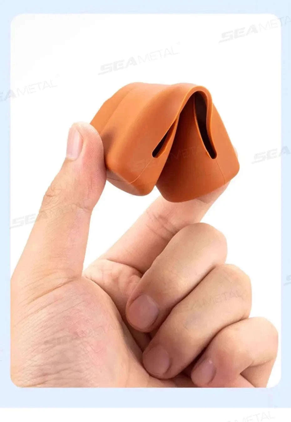 2-Piece Seat Belt Buckle Protector Rubber Cover-Brown 2pcs