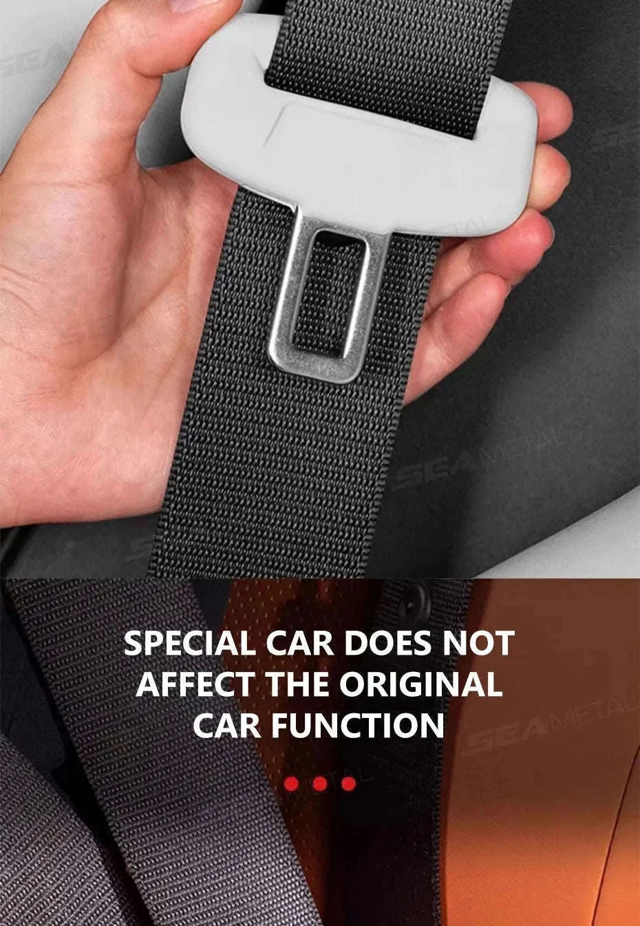 2-Piece Seat Belt Buckle Protector Rubber Cover-Brown 2pcs