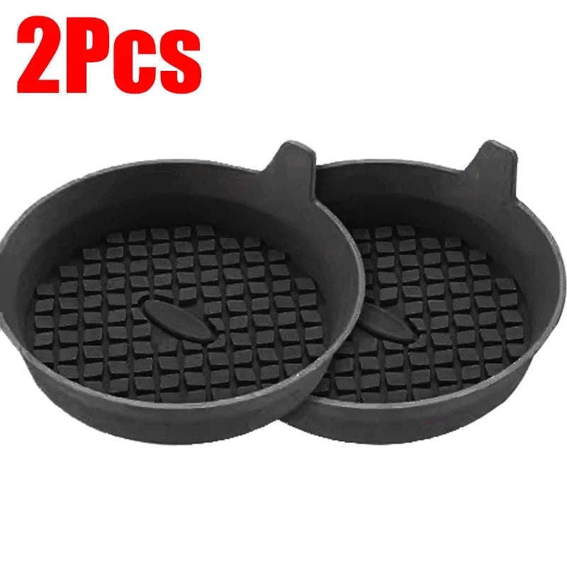 2-Piece Silicone Car Cup Coasters-2pcs gray