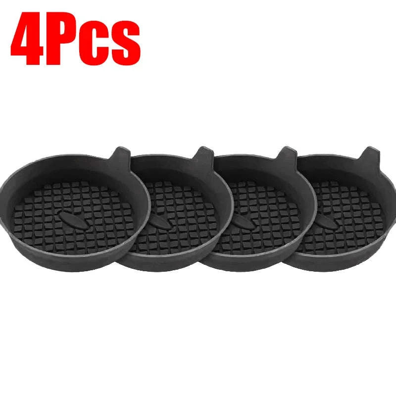 2-Piece Silicone Car Cup Coasters-2pcs gray