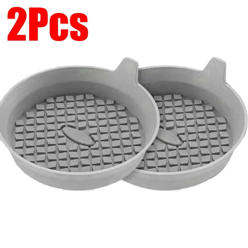 2-Piece Silicone Car Cup Coasters-2pcs gray