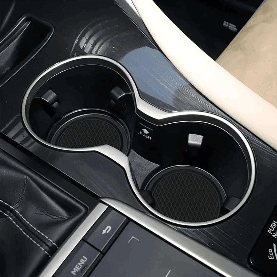 2-Piece Universal Anti-Slip Car Cup Coasters, 7 cm, TPU, Waterproof-black
