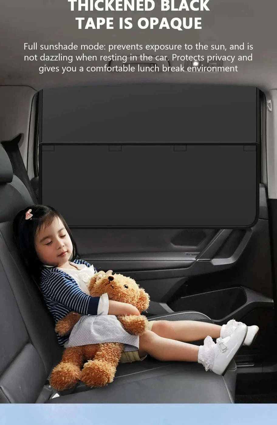 2-Section Magnetic Car Side Window Sun Shade-Rear window-1pc