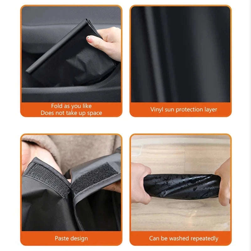 2-Section Magnetic Car Side Window Sun Shade-Rear window-1pc