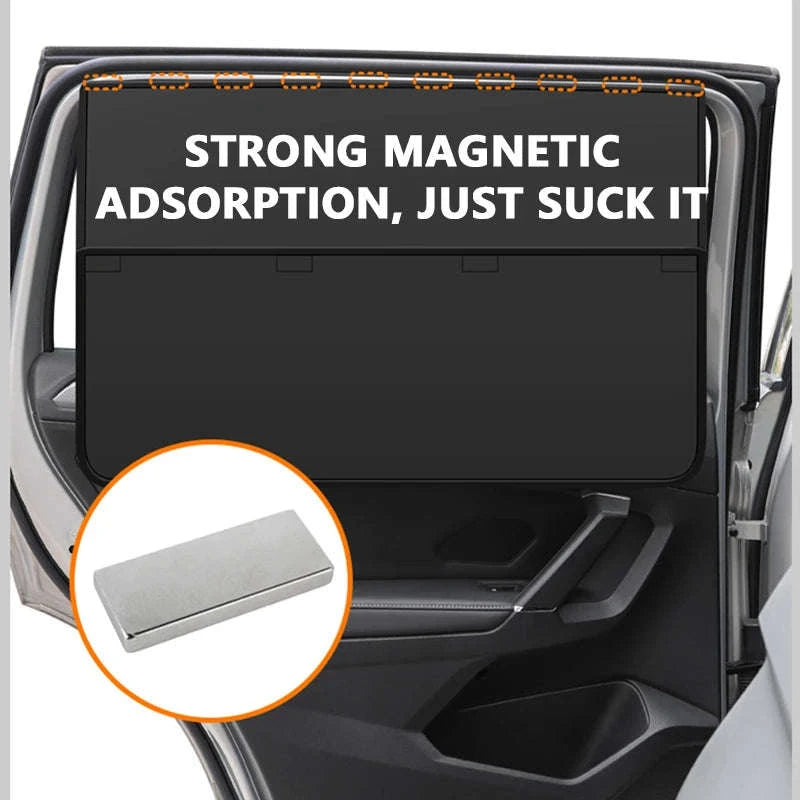 2-Section Magnetic Car Side Window Sun Shade-Rear window-1pc