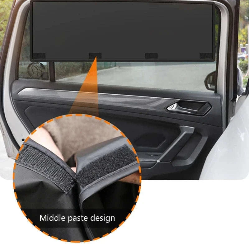 2-Section Magnetic Car Side Window Sun Shade-Rear window-1pc