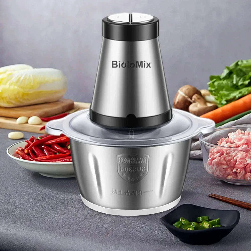 2-Speed 500W Stainless Steel 2L Electric Chopper-Standard Extra Knife / 110 V / United States|US