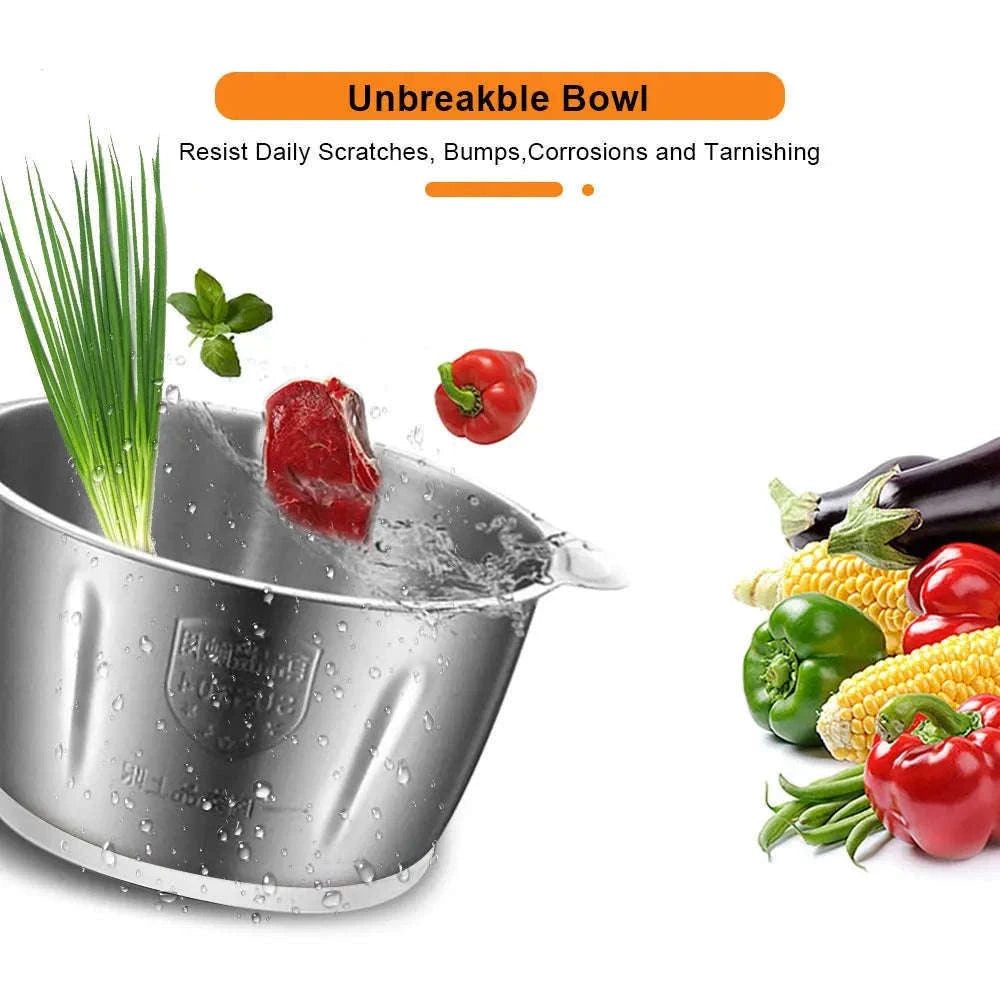 2-Speed 500W Stainless Steel 2L Electric Chopper-Standard Extra Knife / 110 V / United States|US