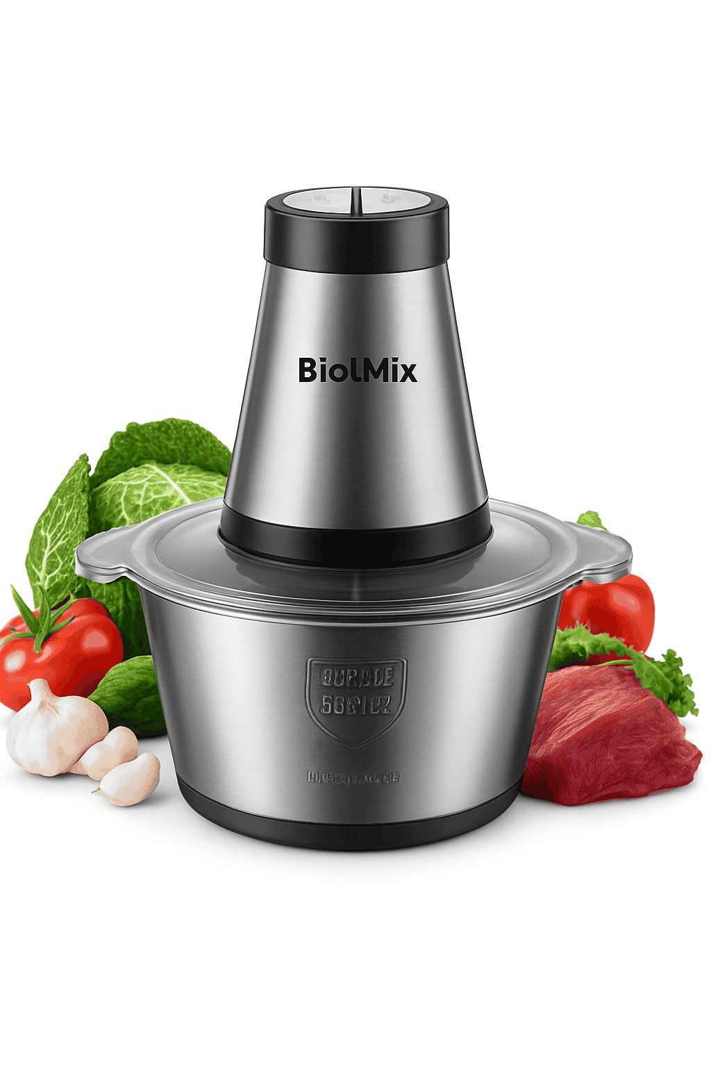 2-Speed 500W Stainless Steel 2L Electric Chopper-Standard Extra Knife / 110 V / United States|US