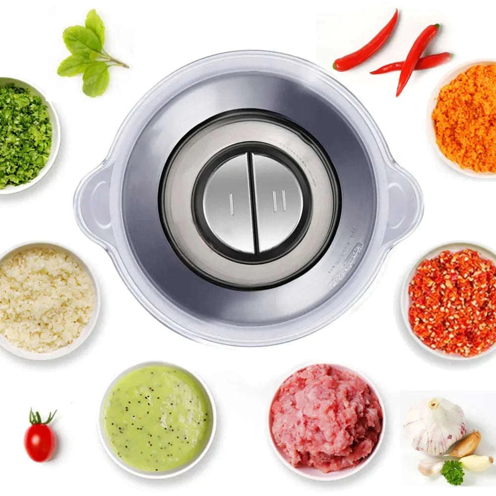 2-Speed 500W Stainless Steel 2L Electric Chopper-Standard Extra Knife / 110 V / United States|US