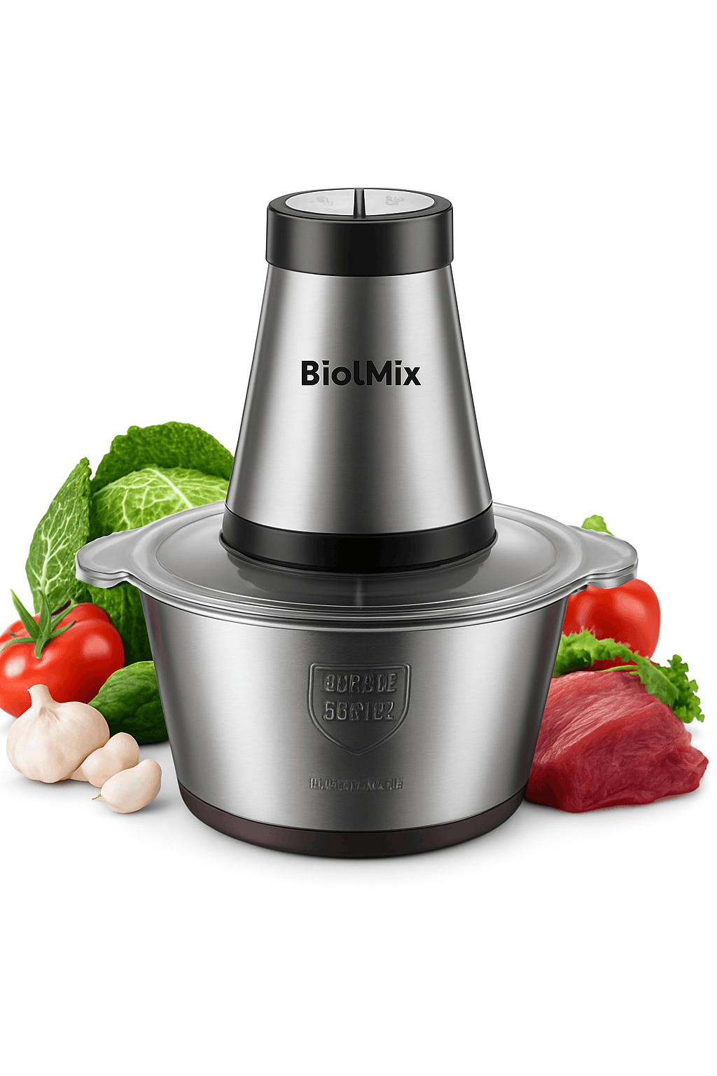 2-Speed 500W Stainless Steel 2L Electric Chopper-Standard Extra Knife / 110 V / United States|US