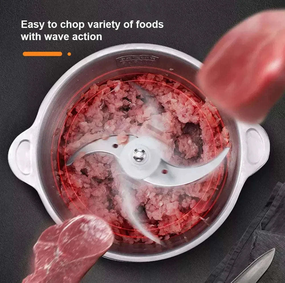 2-Speed 500W Stainless Steel 2L Electric Chopper-Standard Extra Knife / 110 V / United States|US