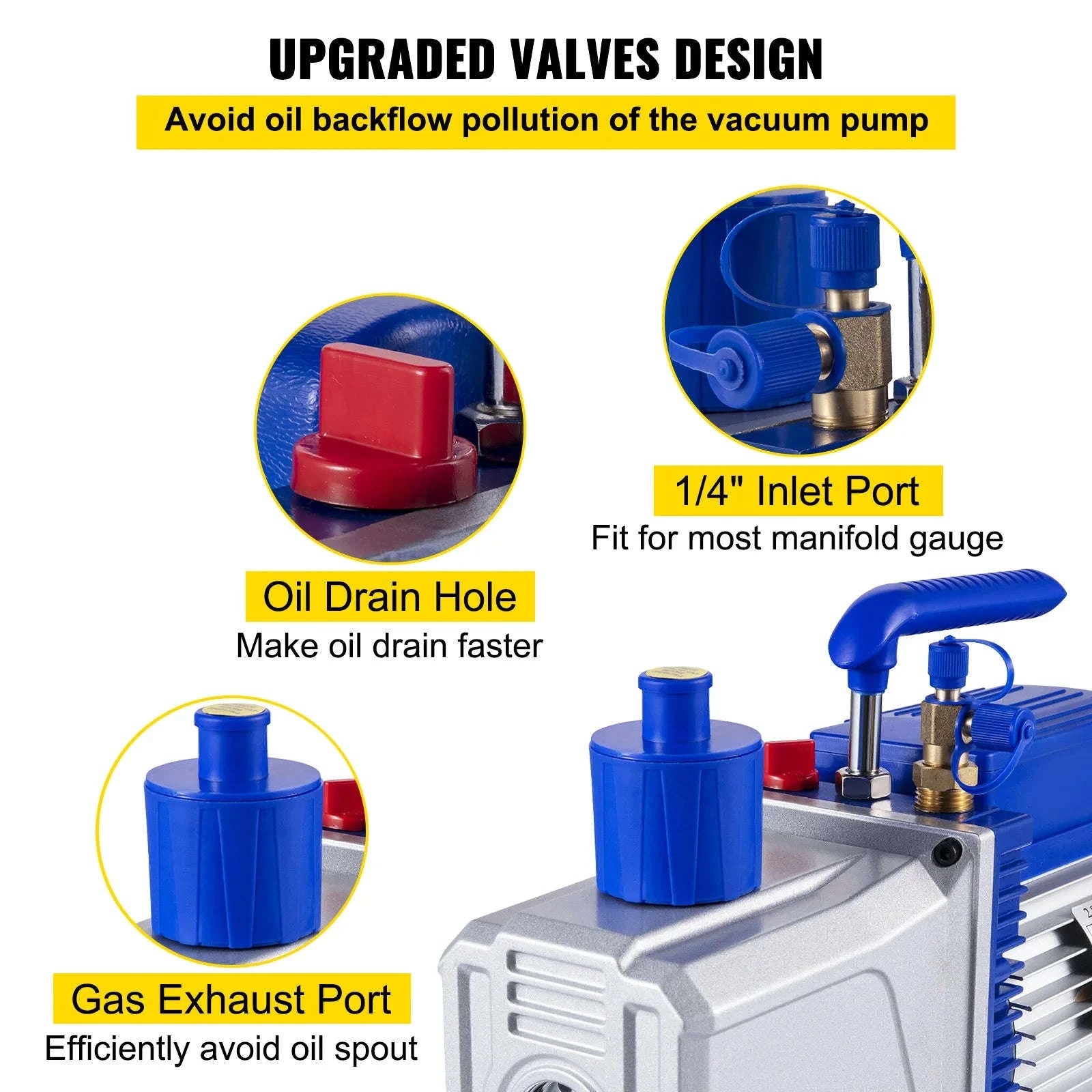 2 Stage Vacuum Pump 10 CFM 1 HP for HVAC and AC Refrigerant-EU / CZECH REPUBLIC