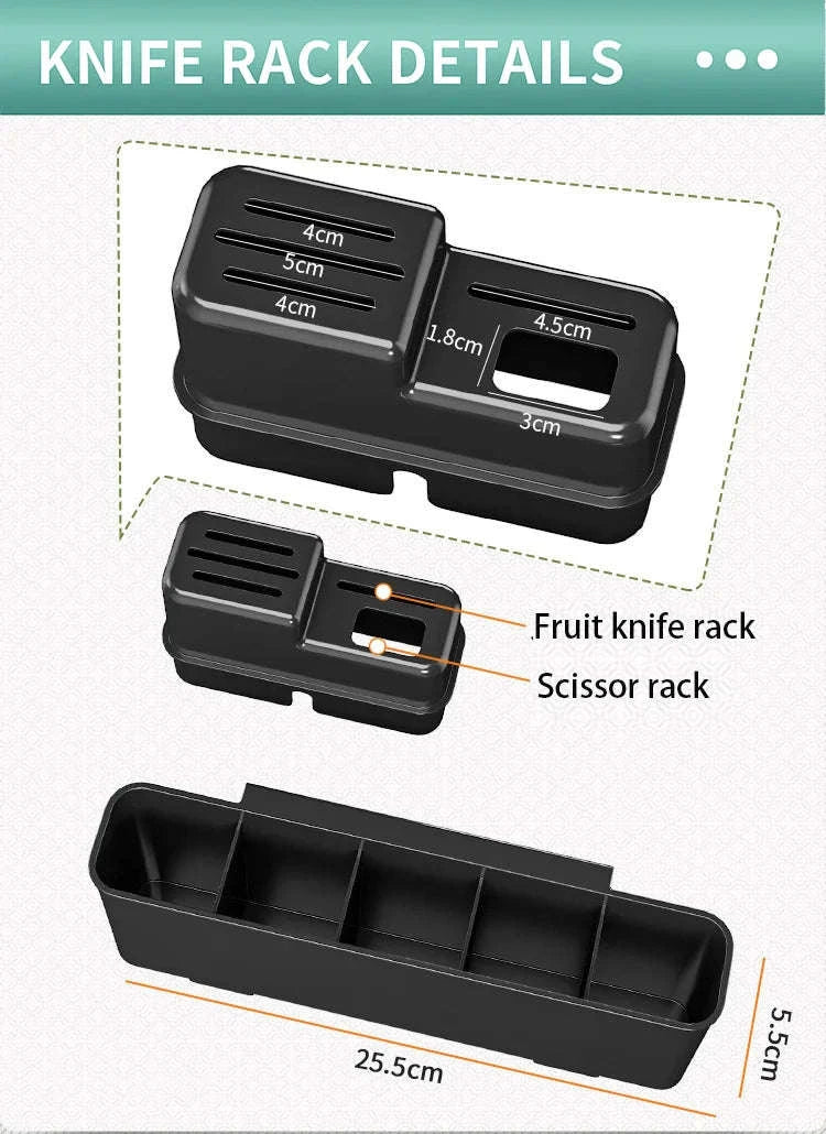 2-Tier Dish Drying Rack with Drainboard & Cutlery Holder-black / 42*30*29cm / france|2-tier